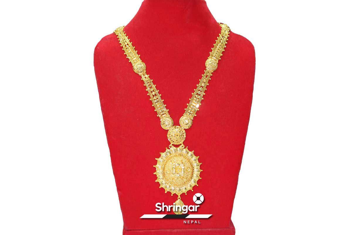 Nepalese Om Mani Padme Hum Gold Plated Gau Box Pendant with Central  Turquoise | Exotic India Art