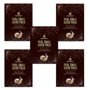 Pax Moly Korea Real Snail Mask Pack - 5 Sheet Set