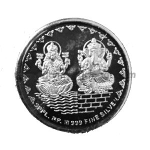Silver Ganesh Lakshmi Coin -24 Carat