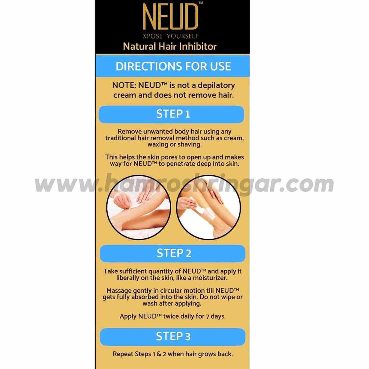 NEUD Natural Hair Inhibitor - 80 gm - Online Shopping in Nepal | Shringar  Store | Shringar Shop | Cosmetics Store | Cosmetics Shop | Online Store in  Nepal