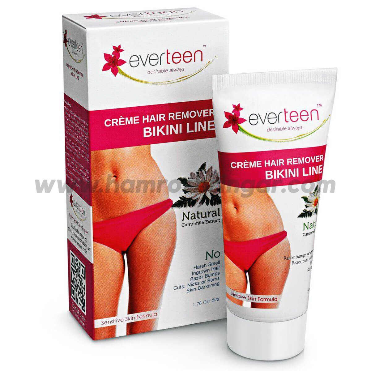 everteen Bikini Line Hair Remover Cream - 50 gm - Online Shopping in Nepal  | Shringar Store | Shringar Shop | Cosmetics Store | Cosmetics Shop |  Online Store in Nepal