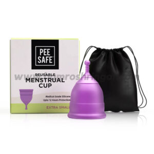 Pee Safe Reusable Menstrual Cup with Medical (Grade Silcone for Women) - Extra Small