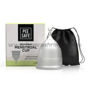 Pee Safe Reusable Menstrual Cup with Medical (Grade Silcone for Women) - Large