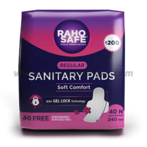 Raho Safe Sanitary Pad Regular with Biodegradable Disposable Bags (40 Pads Count)