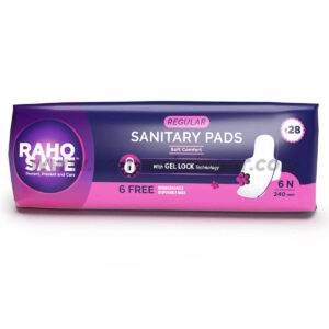 Raho Safe Sanitary Pad Regular with Biodegradable Disposable Bags (Pack of 6)