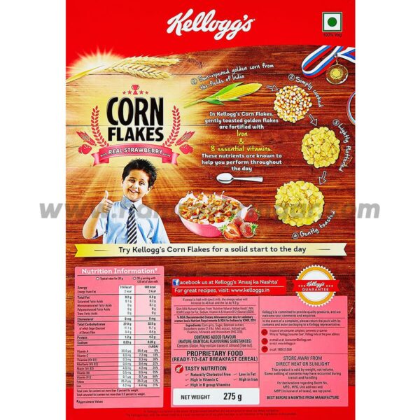 Kelloggs Corn Flakes (Strawberry) - (Back View)