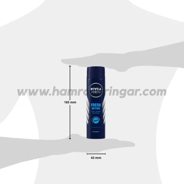 NIVEA Men Fresh Active Deodorant - Size and Dimensions