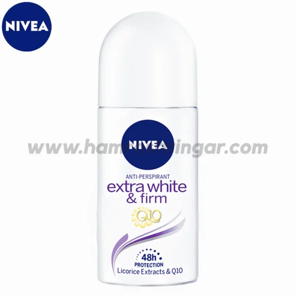 NIVEA Deodorant Roll On | Extra White and Firm Q10 for Women - 50 ml