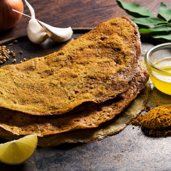 Protein Rich Millet Dosa Mix Spinach - Served in a Plate
