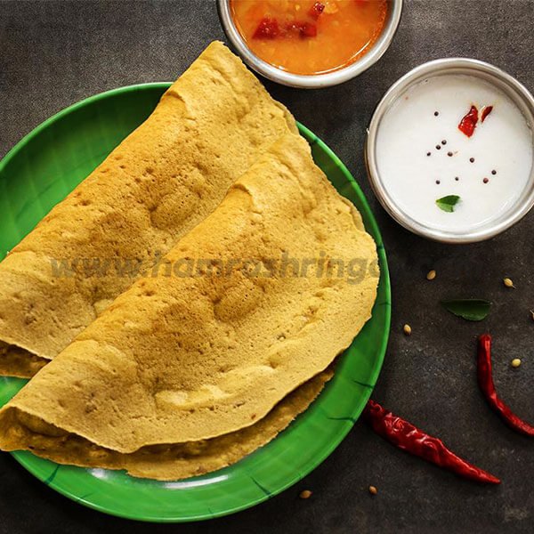 Protein Rich Millet Dosa Mix Spinach - Served in a Plate