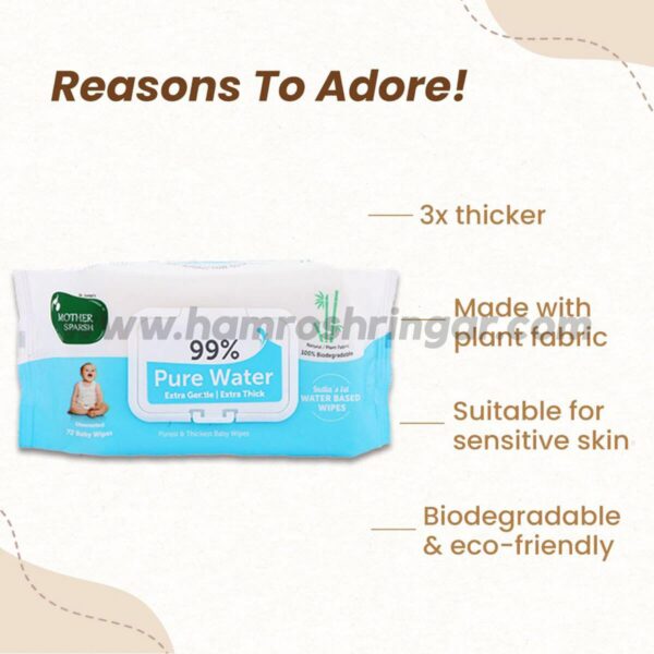 Mother Sparsh 99% Water Wipes (72 Unscented Baby Wipes) - Reasons to Adore
