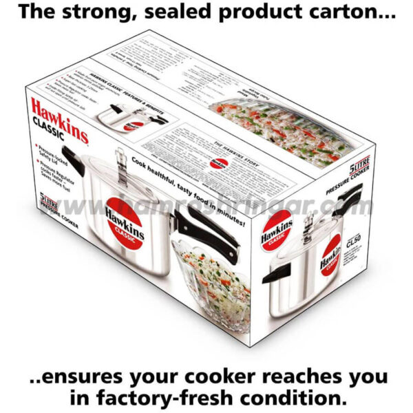 Hawkins Pressure Cooker - Classic - 5 Liter in Sealed Carton
