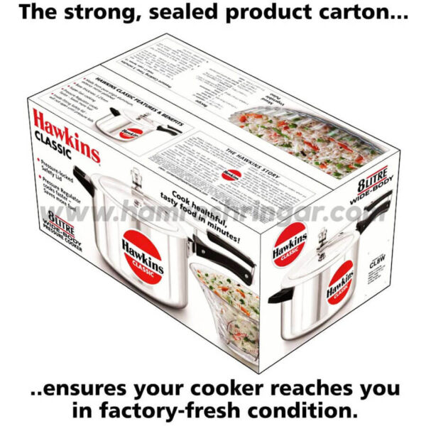 Hawkins Pressure Cooker - Classic Wide in Sealed Carton