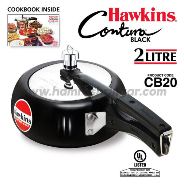 Hawkins Pressure Cooker - Contura Black - 2 Liter