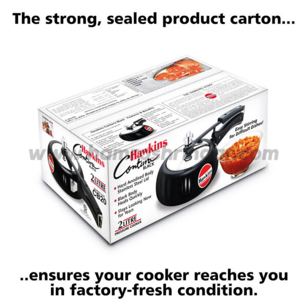 Hawkins Pressure Cooker - Contura Black in Sealed Carton