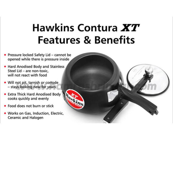 Hawkins Pressure Cooker - Contura Black - XT 5 - Features and Benefits