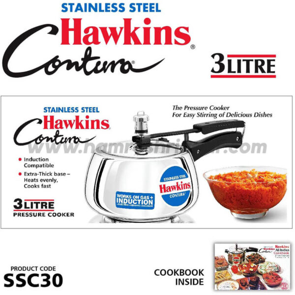 Hawkins Pressure Cooker - Stainless Steel Contura - Features