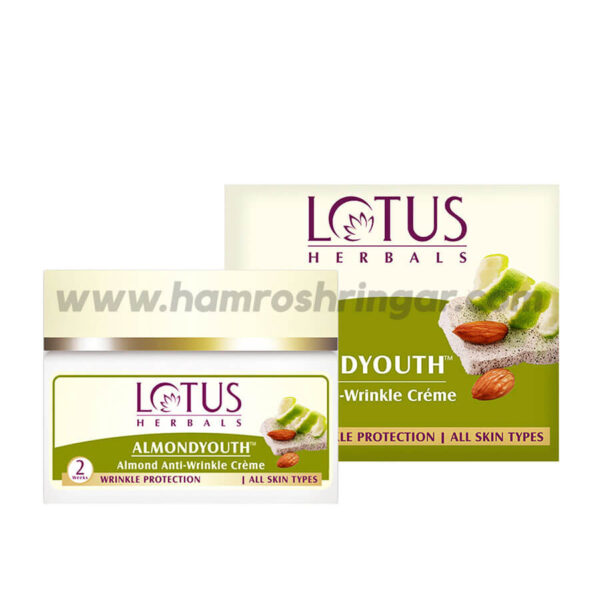 Lotus Herbals Almondyouth Almond Anti-Wrinkle Crème - 50 gm