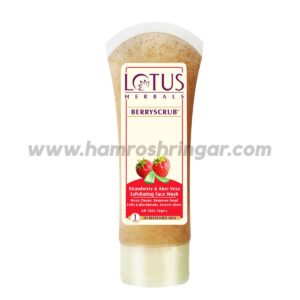 Lotus Herbals Berryscrub Strawberry & Aloe Vera Exfoliating Face Wash - 120 gm