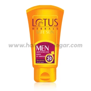 Lotus Herbals Safe Sun Men Advanced Daily UV Shield PA+++I SPF 30 - 100 gm