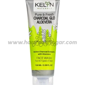 Kelyn Naturals Pure and Fresh Charcoal Glo Aloevera Face Wash - 100 ml