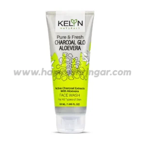 Kelyn Naturals Pure and Fresh Charcoal Glo Aloevera Face Wash - 50 ml