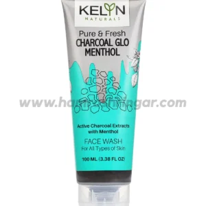 Kelyn Naturals Pure and Fresh Charcoal Glo Menthol Face Wash - 100 ml