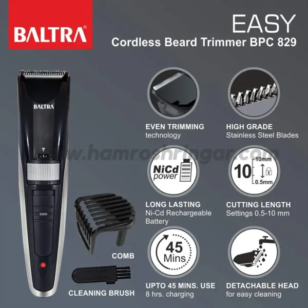 Baltra Easy - BPC 829 Hair Trimmer - Features