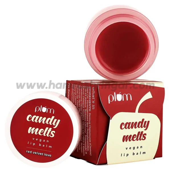 Plum Candy Melts Vegan Lip Balm - Red Velvet Love - 12 g