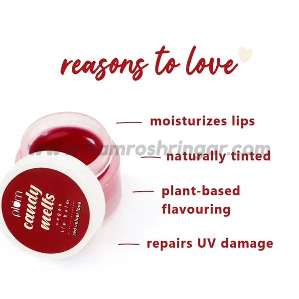 Plum Candy Melts Vegan Lip Balm - Red Velvet Love - Reason to Love