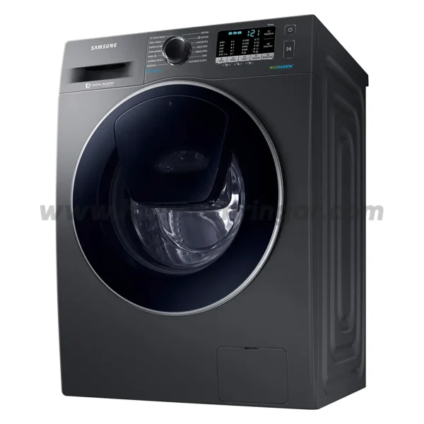 Samsung - 9 kg Front Load Eco Bubble in Dark Grey Color - Left Side View