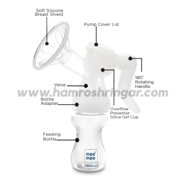 Mee Mee Advanced Manual Breast Pump (with 180* Rotating handle)
