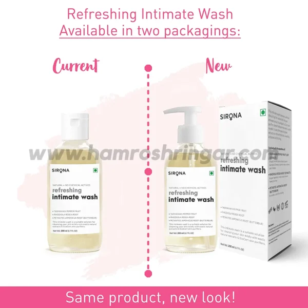Sirona Natural pH balanced Intimate Wash with 5 Magical Herbs & No Chemical Actives - Available in Two Packaging