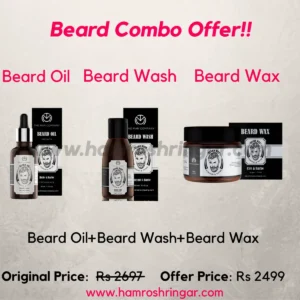 The Man Company Beard Combo Pack - Beard Oil, Beard Wash & Beard Wax