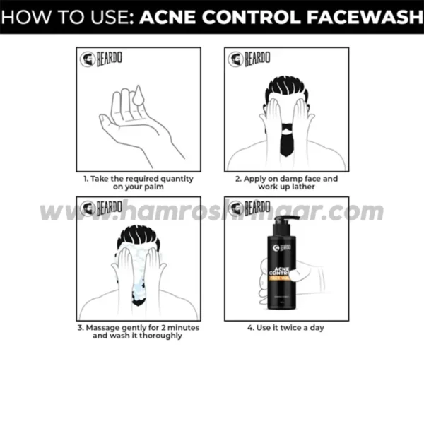 Beardo Acne Control Face Wash - How to Use