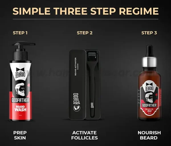 Beardo GodFather Beard Wash - Three Steps Regime