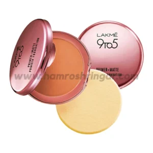 Lakme 9 To 5 Primer + Matte Powder Compact (Natural Almond) - 9 g
