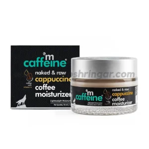 mCaffeine Naked and Raw Cappuccino Coffee Face Moisturizer with Coffee, Vitamin E and Almond Milk - 50 ml