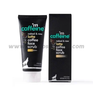 mCaffeine Naked and Raw Latte Coffee Face Scrub with Shea Butter & Almond Milk - 75 gm