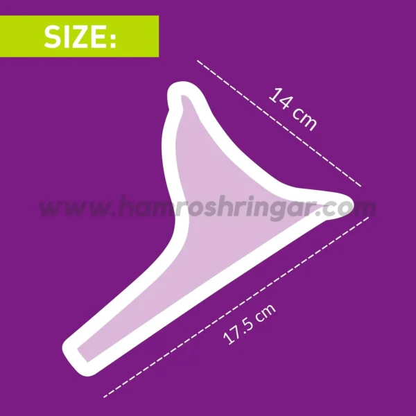 Peebuddy | Stand And Pee Reusable Portable Urination Funnel For Women - Size and Dimensions