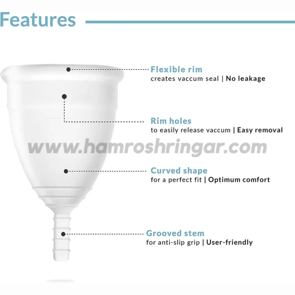 Sirona Reusable Menstrual Cup with Medical Grade Silicone - Features
