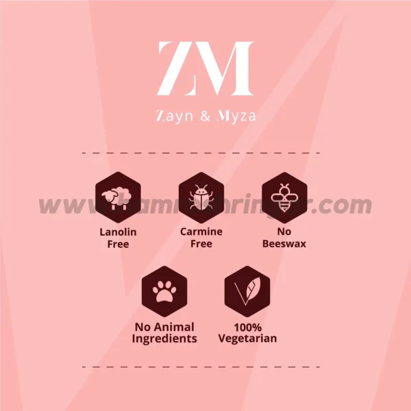 Zayn & Myza Transfer-Proof Power Matte Lipstick - Features