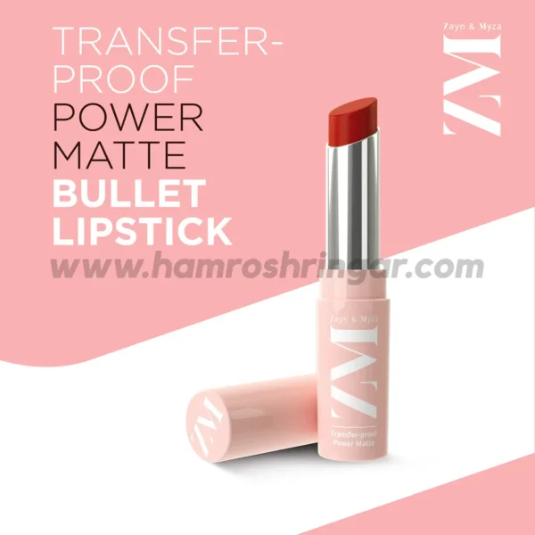 Zayn & Myza Transfer-Proof Power Matte Lipstick (Tangerine Delight) - Bullet Lipstick