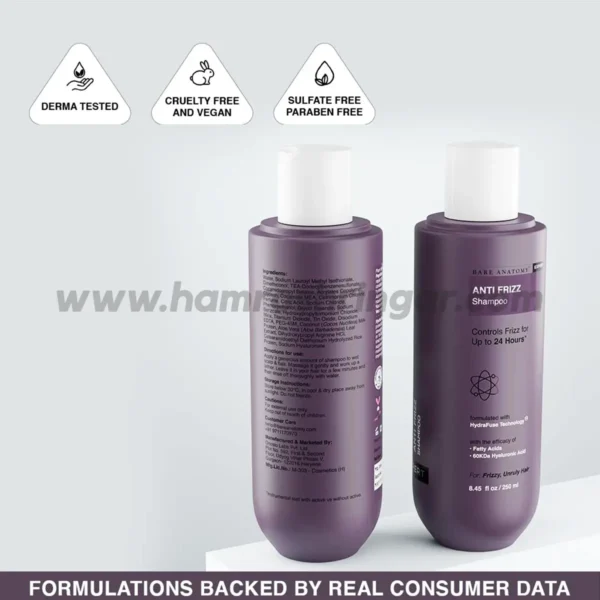 Bare Anatomy Anti Frizz Shampoo - Features