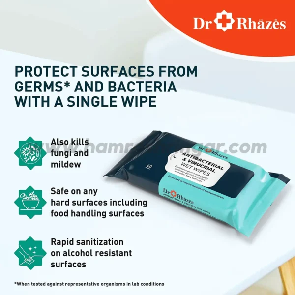 Dr Rhäzēs Anti-Bacterial + Virucidal Wet Wipes - Features