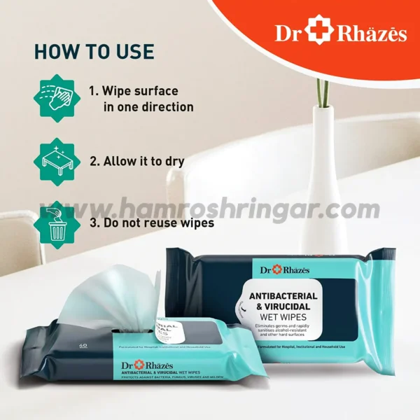 Dr Rhäzēs Anti-Bacterial + Virucidal Wet Wipes - How to Use
