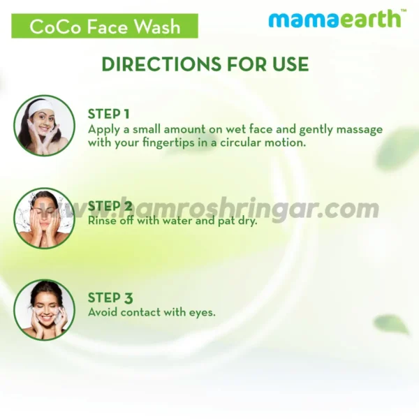 Mamaearth | CoCo Face Wash with Coffee and Cocoa for Skin Awakening - Direction for Use