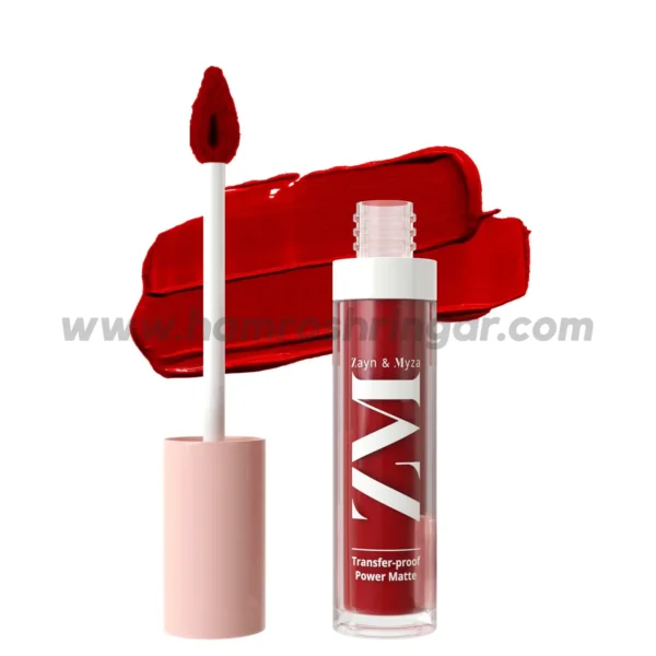 Zayn & Myza Transfer-Proof Power Matte Liquid Lip Color (Power Red) - 6 g