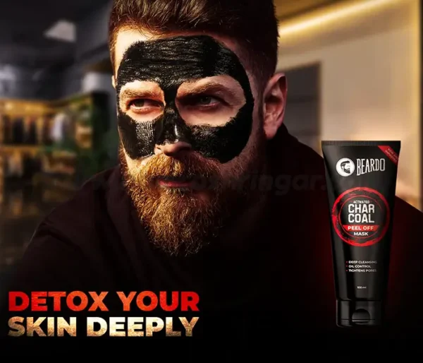 Beardo Activated Charcoal Peel Off Mask - Detox your Skin Deeply
