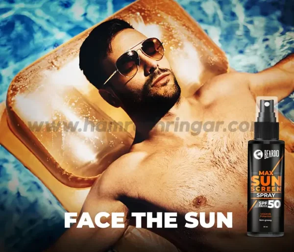 Beardo Max Sunscreen Spray (SPF 50) for Men - Model